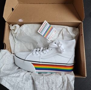 New Vans Sk8-Hi Tapered Stackform Shoes Pride Rainbow